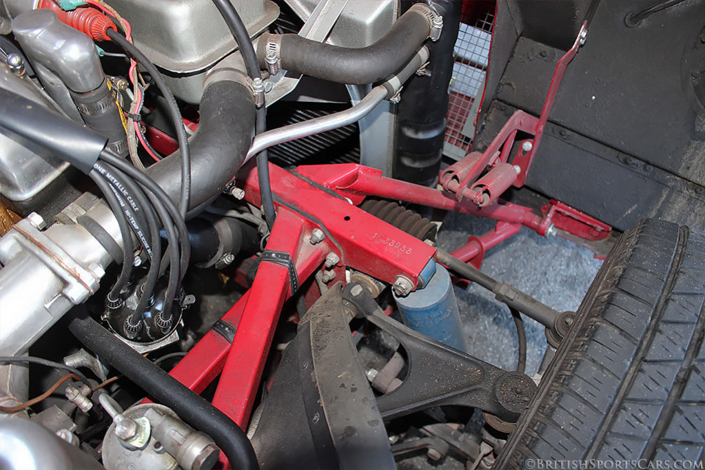 Subframe tubes on the front-right.