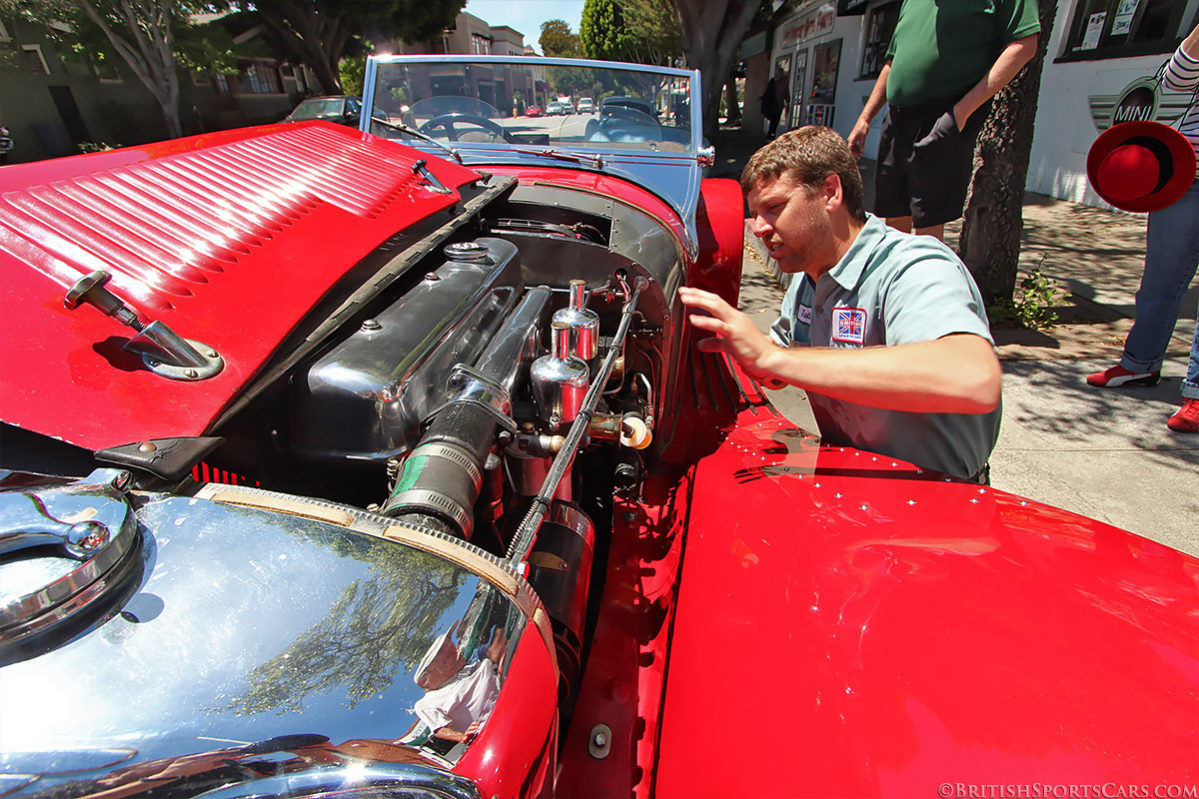 Justin Jurgens with 1939 Jaguar SS100.