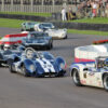 1963 Cooper-Ford T61 'Monaco' right behind a 1966 McLaren-Chevrolet M1B