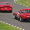 1963 Ferrari 330 GTO chased by a 1961 Jaguar E-type 'semi-lightweight spec'